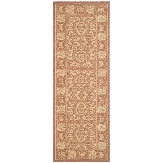 Indoor/ Outdoor Rust/ Sand Rug (27x 82)