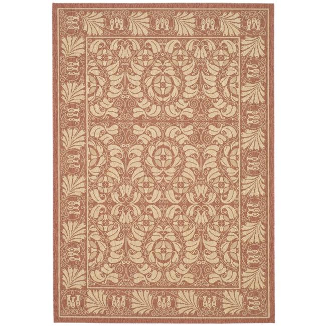 Indoor/ Outdoor Rust/ Sand Rug (67 X 96)