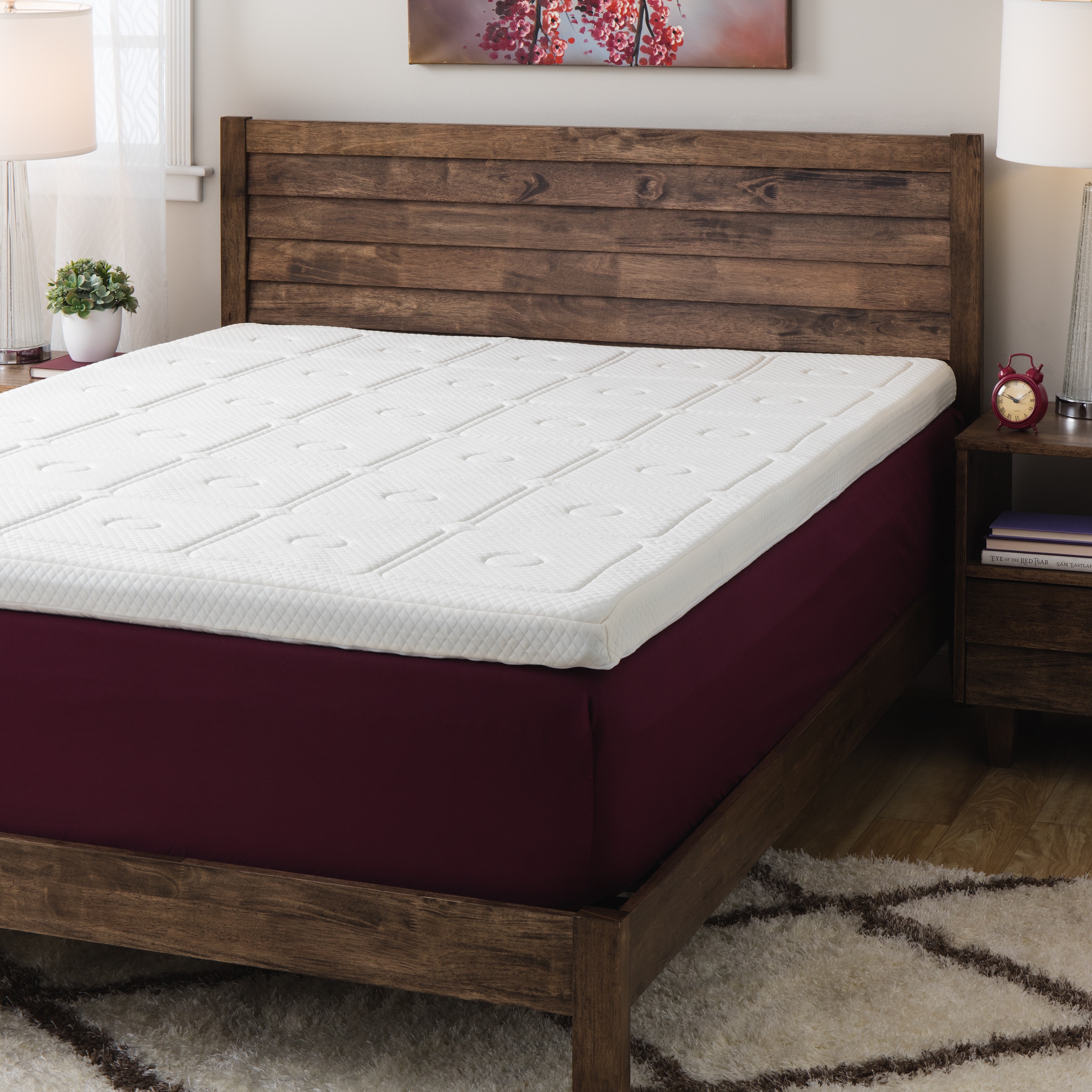 Swiss Lux Euro Extraordinaire 3 inch Memory Foam Quilted Mattress Topper