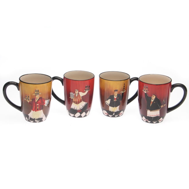 Certified International Bistro 22 oz Mugs (set Of 4)