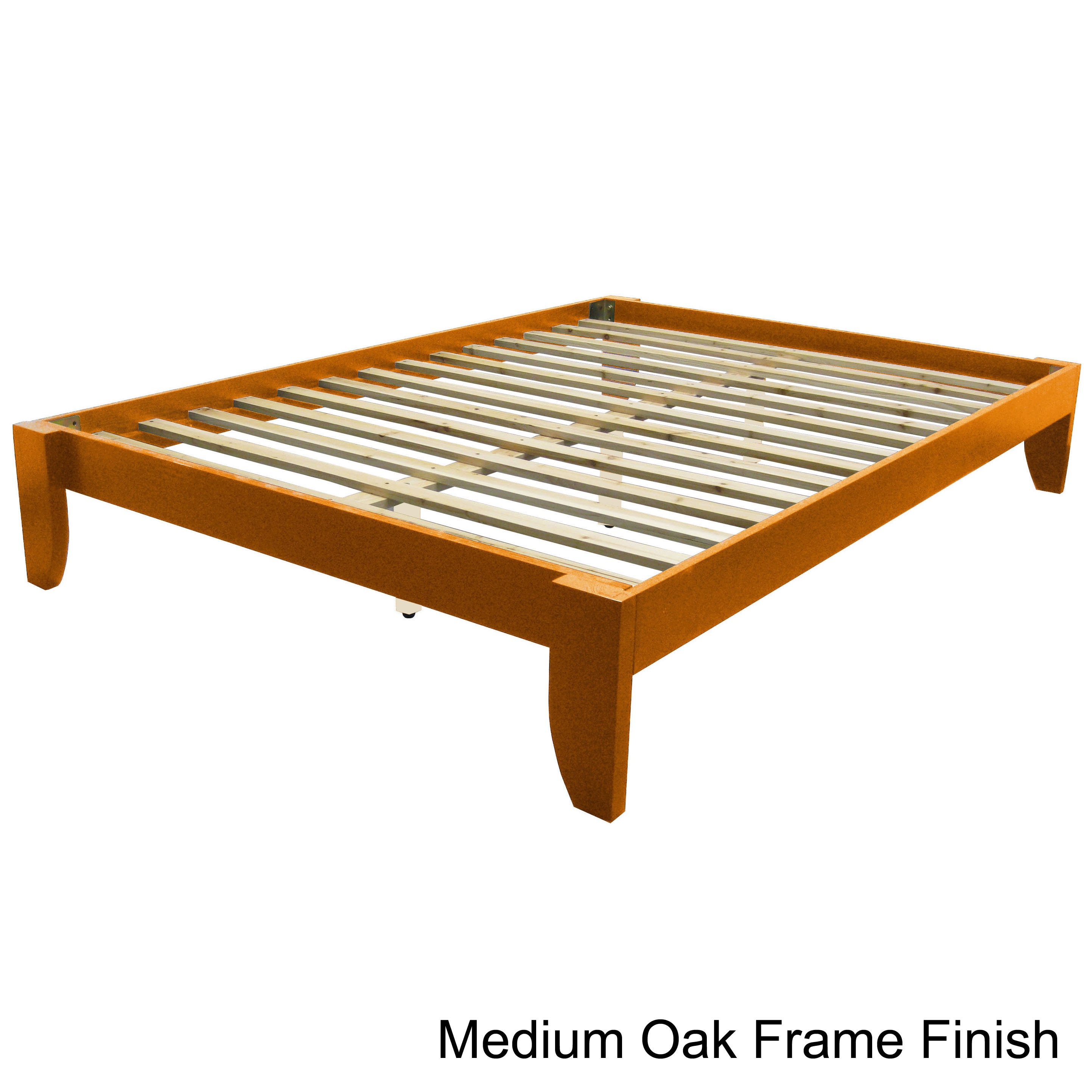 Epicfurnishings Scandinavia Queen size Solid Wood Tapered Leg Platform Bed Brown Size Queen