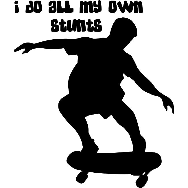 I Do All My Own Stunts Vinyl Wall Art Quote