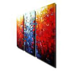 'Abstract' Hand-painted Oil Painting Canvas Art Set - Overstock ...