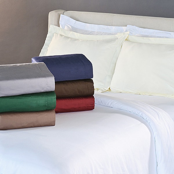 Superior Egyptian Cotton 400 Thread Count Solid Sateen Duvet Cover Set