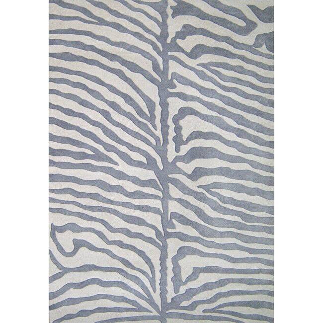 Alliyah Handmade Grey New Zealand Blend Wool Rug (8' x 10') - 8' x 10'