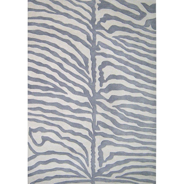 Alliyah Handmade Grey New Zealand Blend Wool Rug (8' x 10') - 8' x 10'