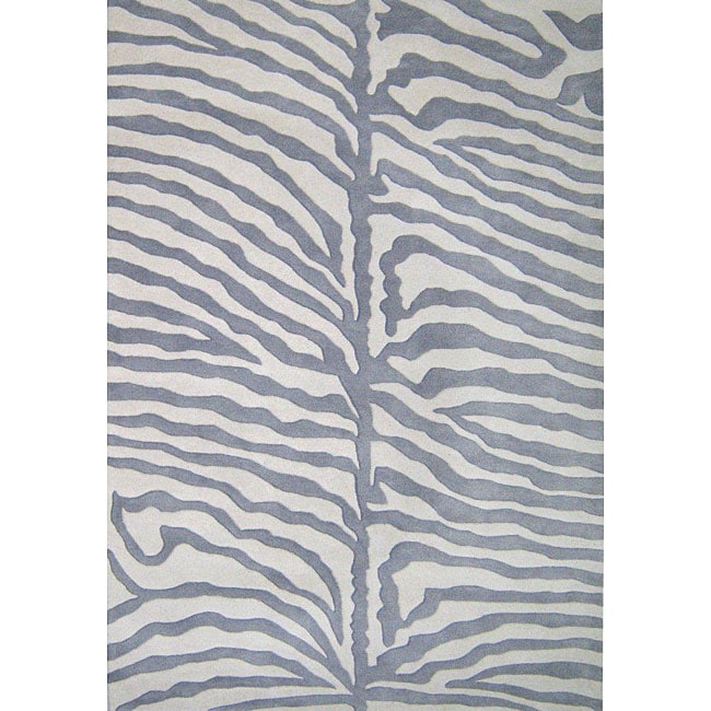 Alliyah Handmade Safari Grey New Zealand Blend Wool Rug (5 X 8)