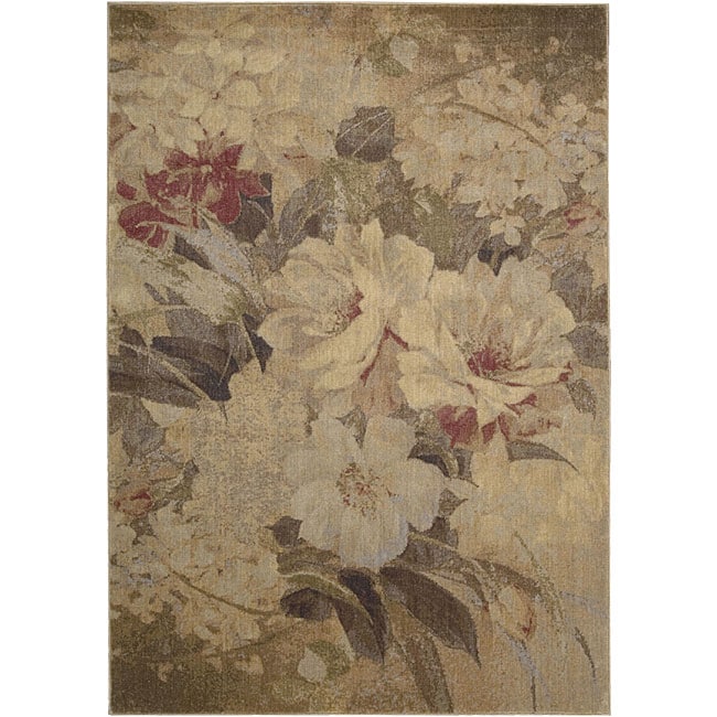 Nourison Summerfield Beige Floral Area Rug (79 X 1010)