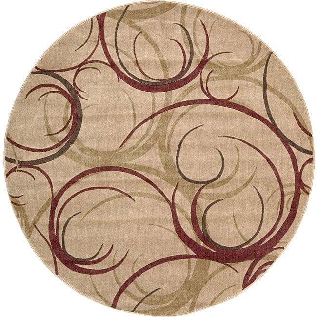 Nourison Summerfield Beige Abstract Rug (56 Round)