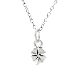 Tressa Sterling Silver Children's 4 leaf Clover Necklace Tressa Children's Necklaces