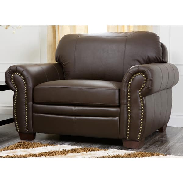 Abbyson Living Signature Italian Leather Oversized Chair Bed Bath & Beyond 5072515