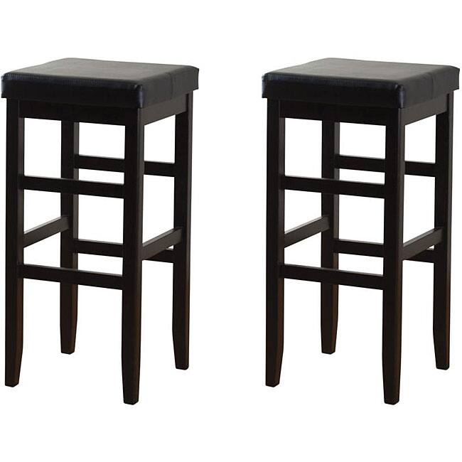 Hutto 24-inch Counter Height Square Stools (Set of 2)