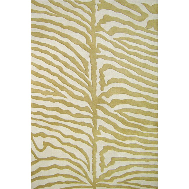 Hand tufted Safari Zebra Wool Rug (8 X 10)