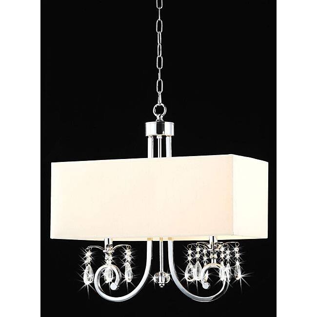 2-light Chrome Crystal Chandelier