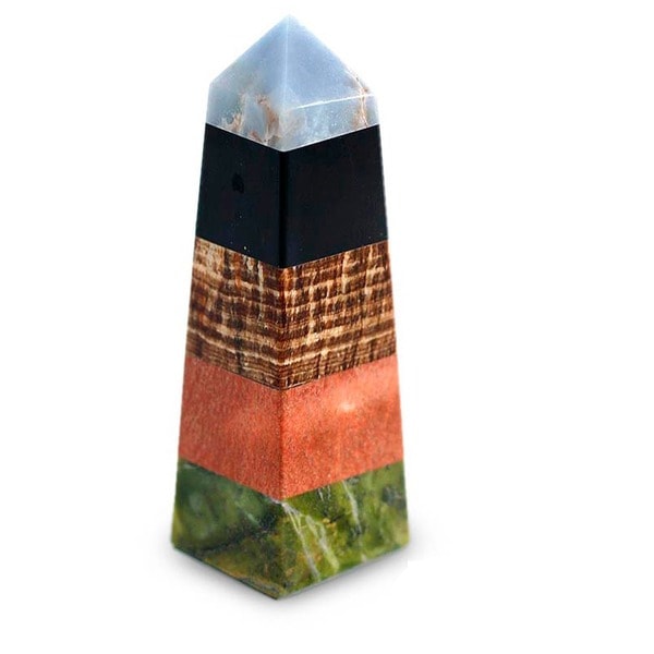 Gemstone 'Life Force' Obelisk , Handmade in Peru