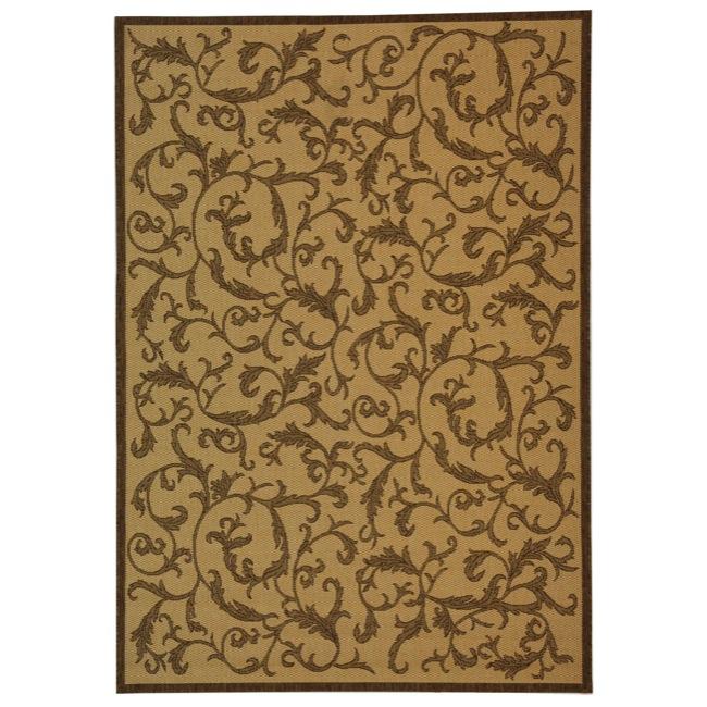 Indoor/ Outdoor Mayaguana Natural/ Brown Rug (9 X 12)