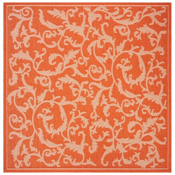 Safavieh Mayaguana Terracotta/ Natural Indoor/ Outdoor Rug - 6'7" x 6'7" Square