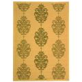 Safavieh St. Martin Damask Natural/ Olive Green Indoor/ Outdoor Rug - 8'11 x 12'