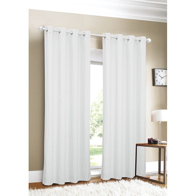 Luxury Linen Grommet Top 88-inch Curtain Panel - Overstock Shopping ...