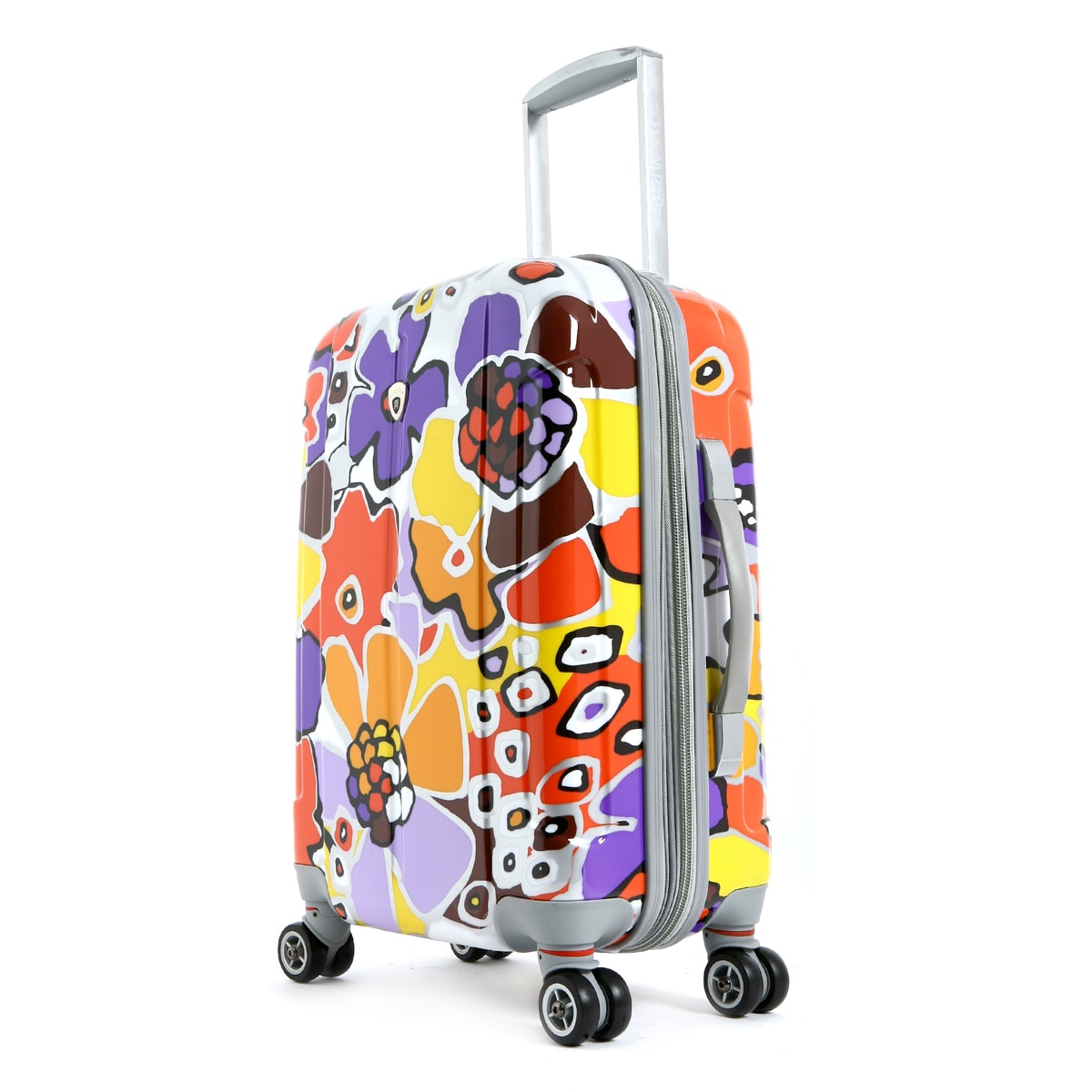 Olympia Blossom 21 inch Expandable Fashion Hardside Spinner Upright