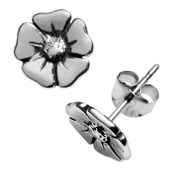 Journee Collection Sterling Silver Butterfly Stud Earrings