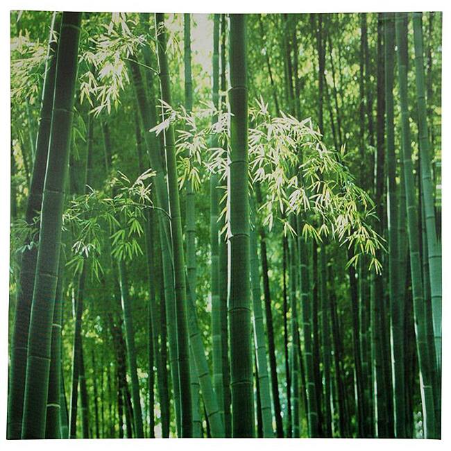 Handmade Bamboo Grove Canvas Wall Art (China)