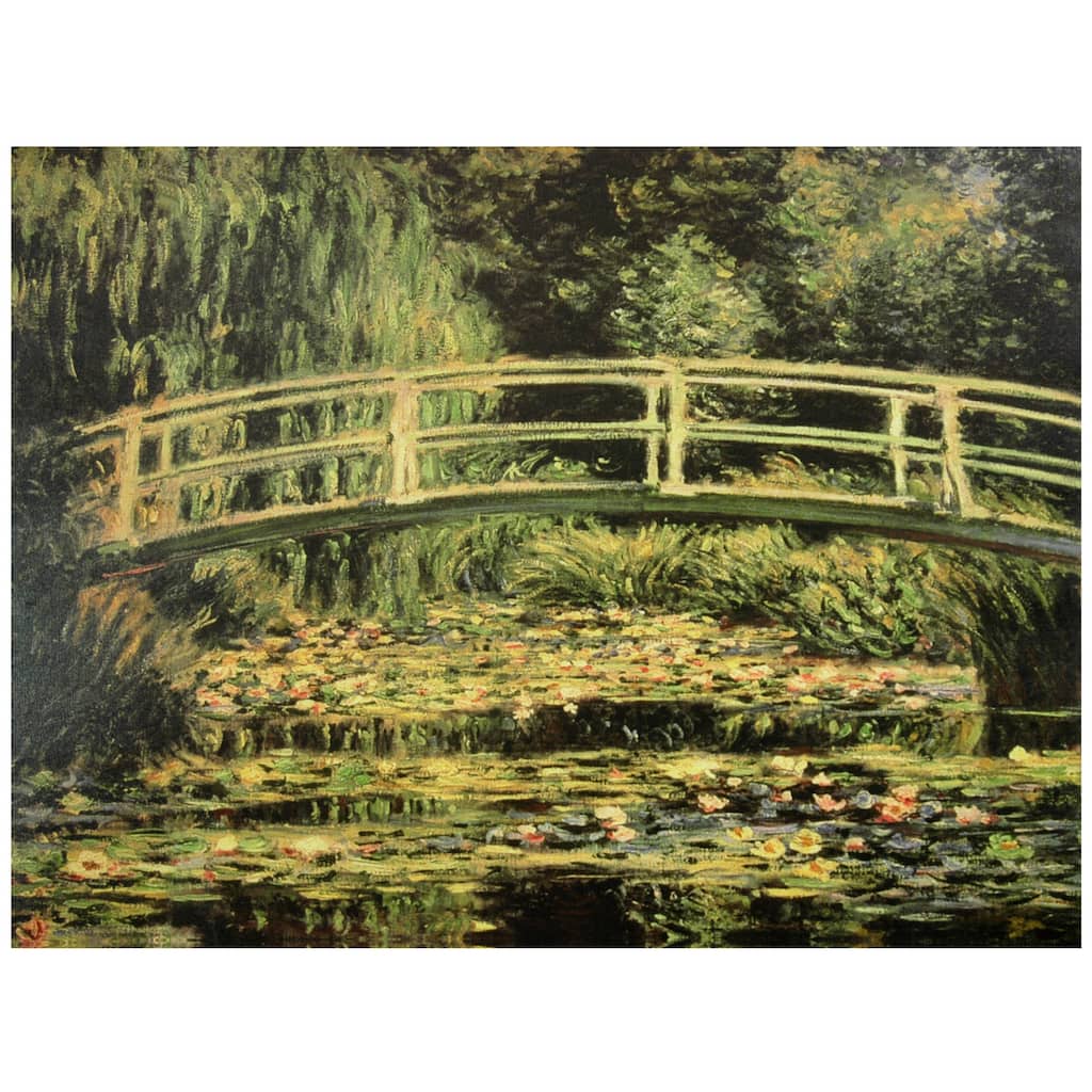 Handmade Monet 'The Japanese Bridge' at Giverny Canvas Wall Art (China)