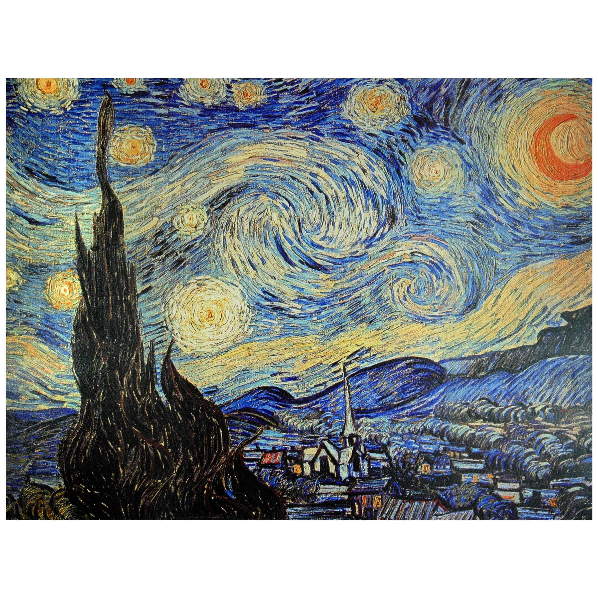 Shop Handmade Van Gogh Starry Night Canvas Wall Art Overstock 5079565