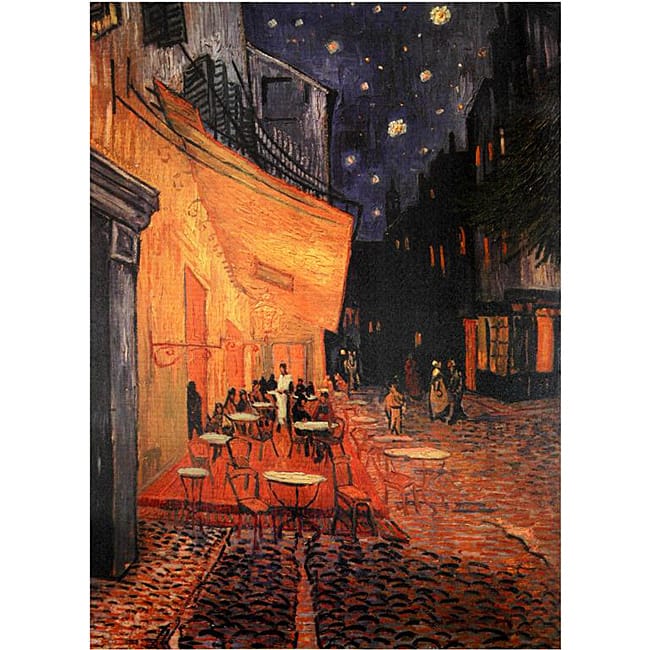 Handmade Van Gogh 'Cafe Terrace on the Place du Forum' Canvas Wall Art (China)