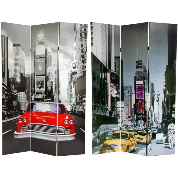 Canvas New York City Taxi Double sided 6 foot Room Divider (China