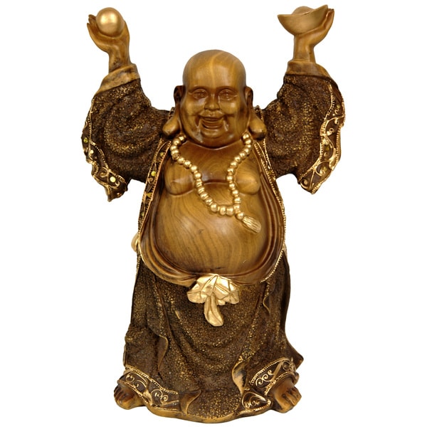 Shop Handmade Standing 12.5-inch Prosperity Buddha Statue (China ...