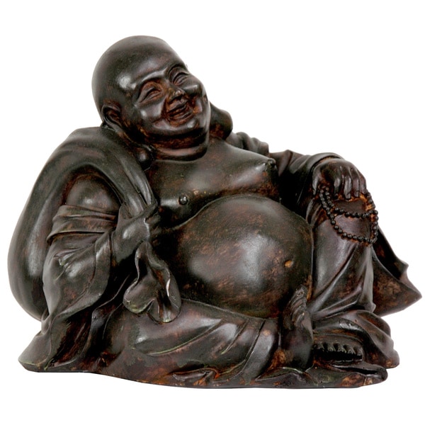 Shop Handmade Sitting 5.5-inch Happy Buddha Statue (China) - Free ...