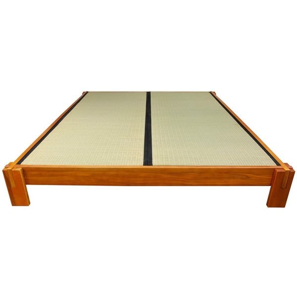 Shop Handmade Mahogany Honey Queen Tatami Platform Bed (China) Free