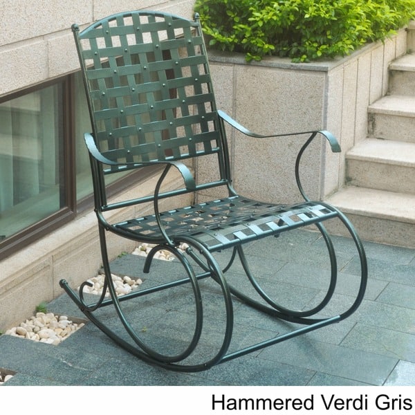 slide 2 of 3, International Caravan Sante Fe Nailhead Rocker Green