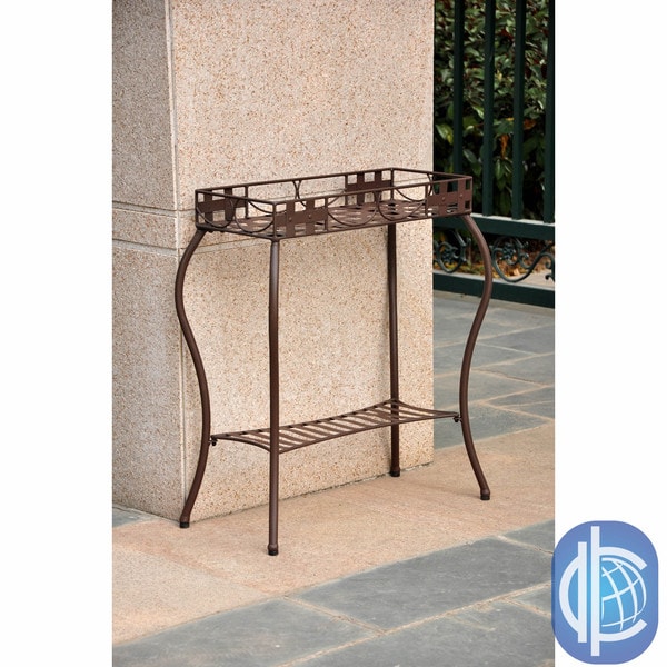 International Caravan Sante Fe Nailhead Rectangular Plant Stand International Caravan Planters, Hangers & Stands