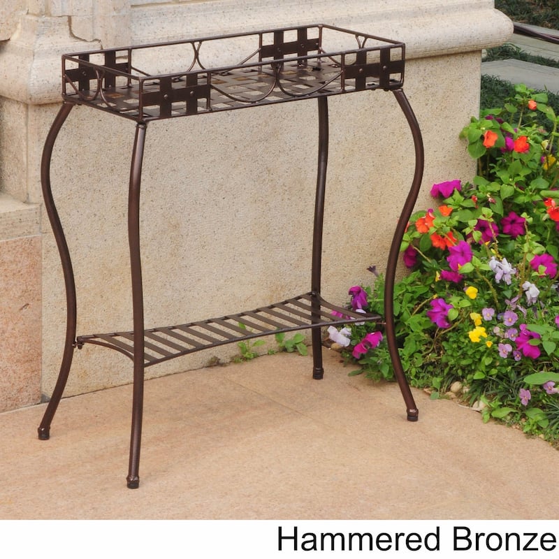 International Caravan Sante Fe Rectangular Plant Stand - Bronze