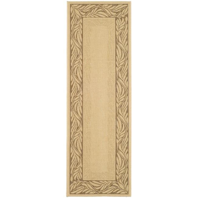 Indoor/ Outdoor Tranquil Natural/ Brown Runner (24 X 67)