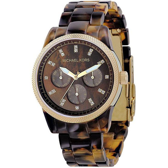 Michael Kors Women's MK5038 Tortoise Chronograph Watch