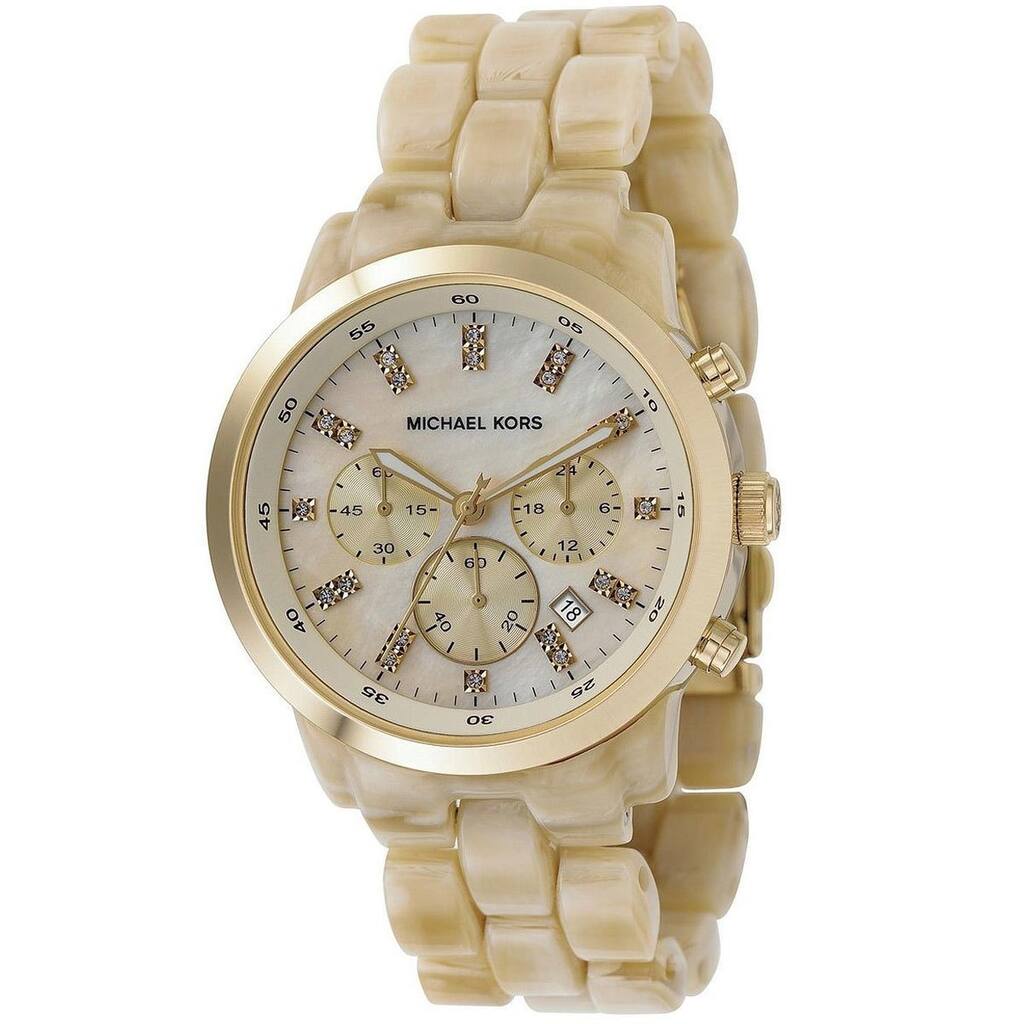 Michael Kors Women's MK5217 Acrylic Horn Chronograph Watch