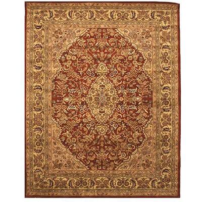 Hand-tufted Wool Rust Traditional Oriental Rust Simba Rug (8'9 x 11'9 ...