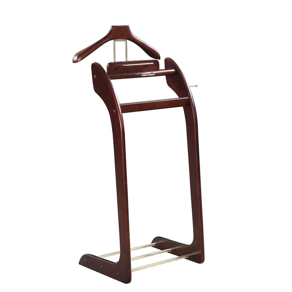 Men's Suit Brown Wood Valet Stand