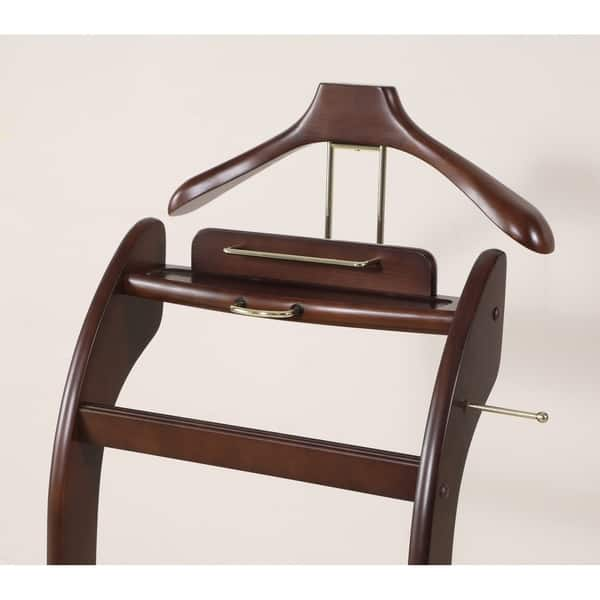 Shop Men S Suit Brown Wood Valet Stand Free Shipping Today