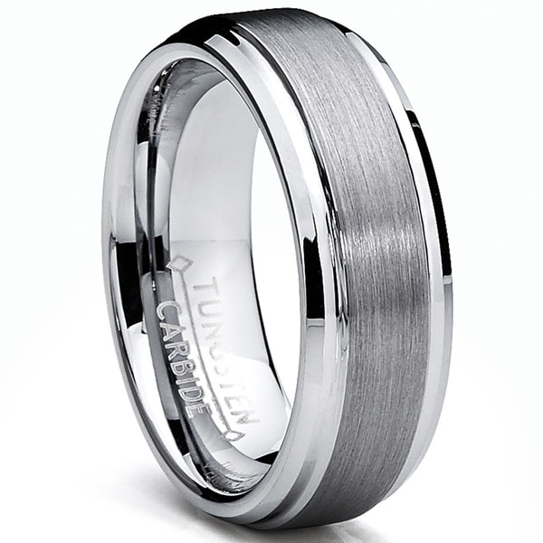 4mm Beveled Titanium Ring US size 10.5 Clearance Pricing Brushed Wedding Band