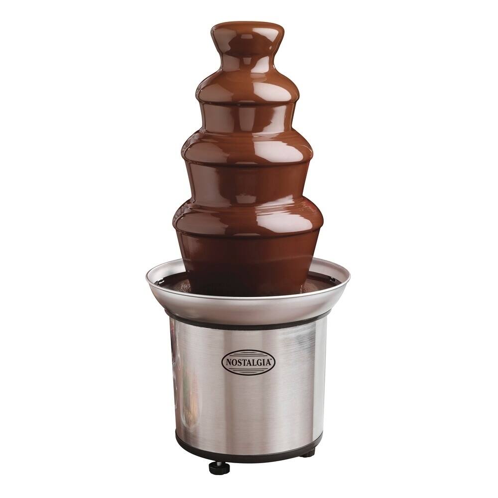 Nostalgia CFF986 4-Tier 2-Pound Stainless Steel Chocolate Fondue Fountain