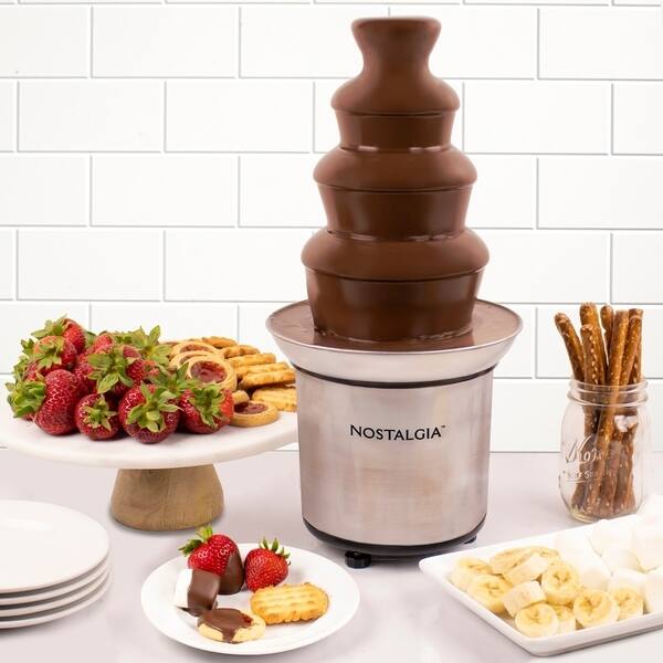 Nostalgia CFF986 4Tier 2Pound Stainless Steel Chocolate Fondue Fountain Bed Bath & Beyond
