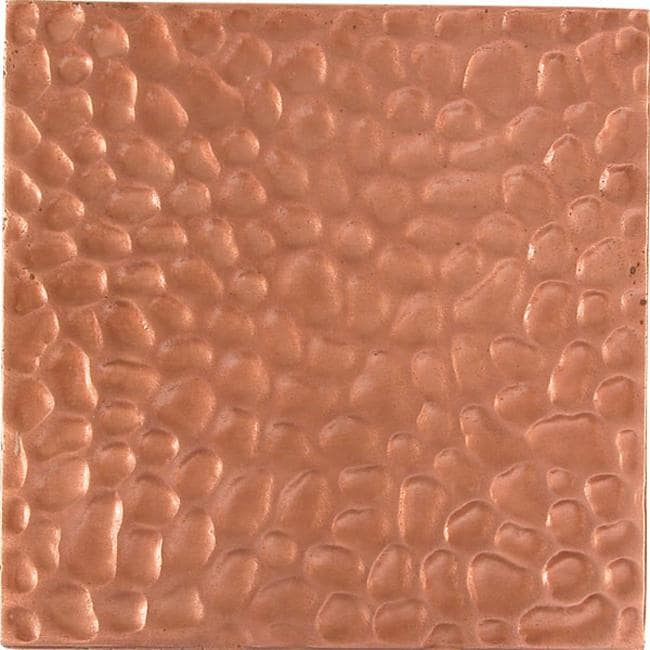 Hammered Red Copper 4 inch Accent Tiles (set Of 4)