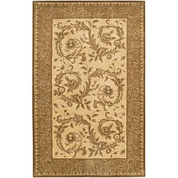 Hand Tufted Mandara Ivory Floral Wool Area Rug (7'9" x 10'6") Mandara 7x9   10x14 Rugs