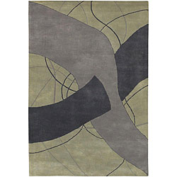 Hand tufted Mandara Grey Wool Rug (7'9 x 10'6) Mandara 7x9   10x14 Rugs