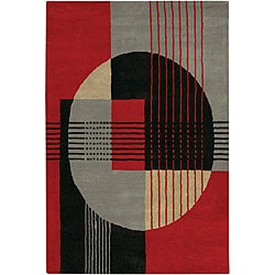 Hand Tufted Mandara Gray Wool Area Rug (7'9" x 10'6") Mandara 7x9   10x14 Rugs