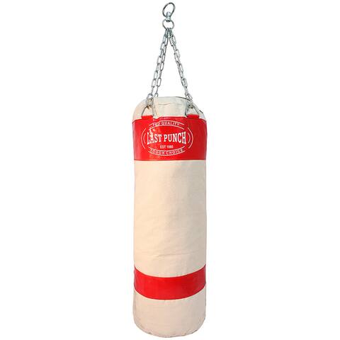White Pro-quality Unfilled Canvas Heavy-duty Punching Bag (Model 162)